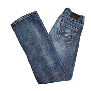 Men's BKE JAKE Distressed Boot Stretch Jeans 32X36 Long